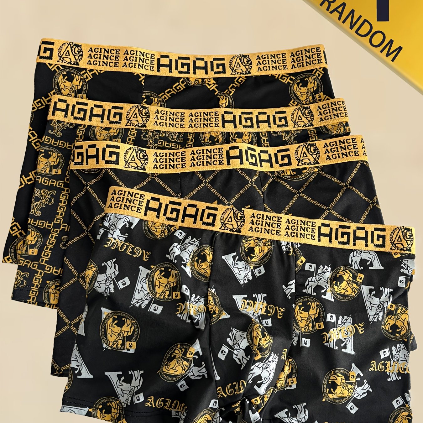 Men's Breathable Elastic Quick-Drying Flat-Cut Underwear Polyester Spandex