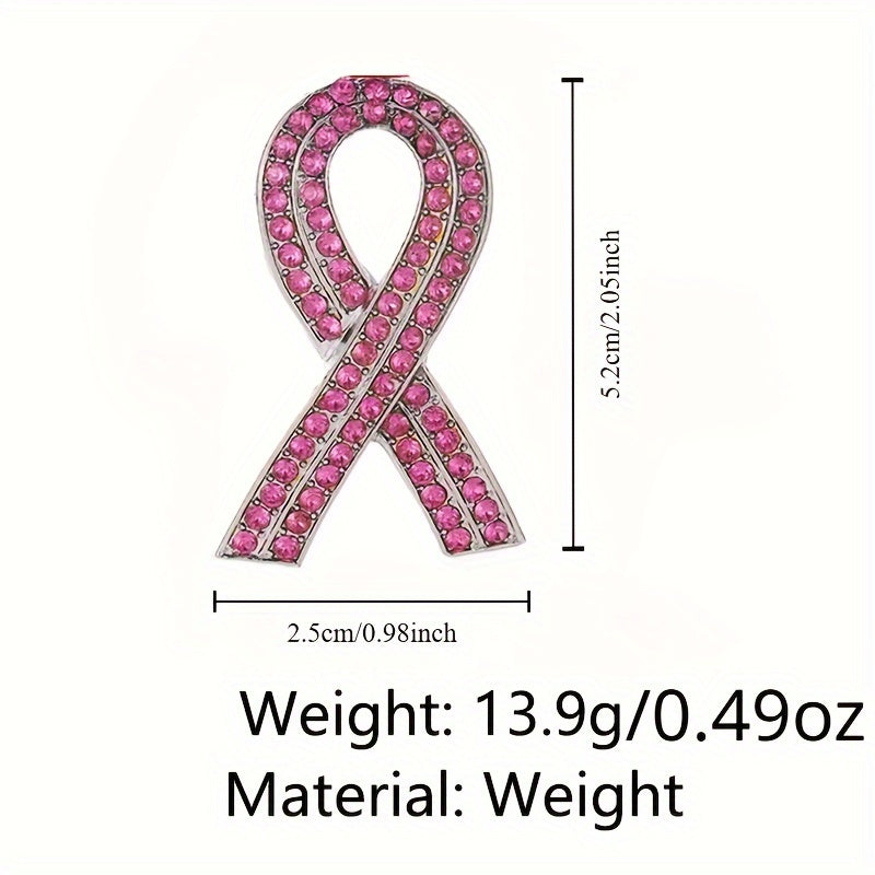 5 ta to'plam: Vintage jozibasi bilan zamonaviy rhinestone lenta broshlar - Ayollar uchun ko'krak saratoni haqida xabardorlik pinlari, kiyimlar va sviterlar uchun ideal