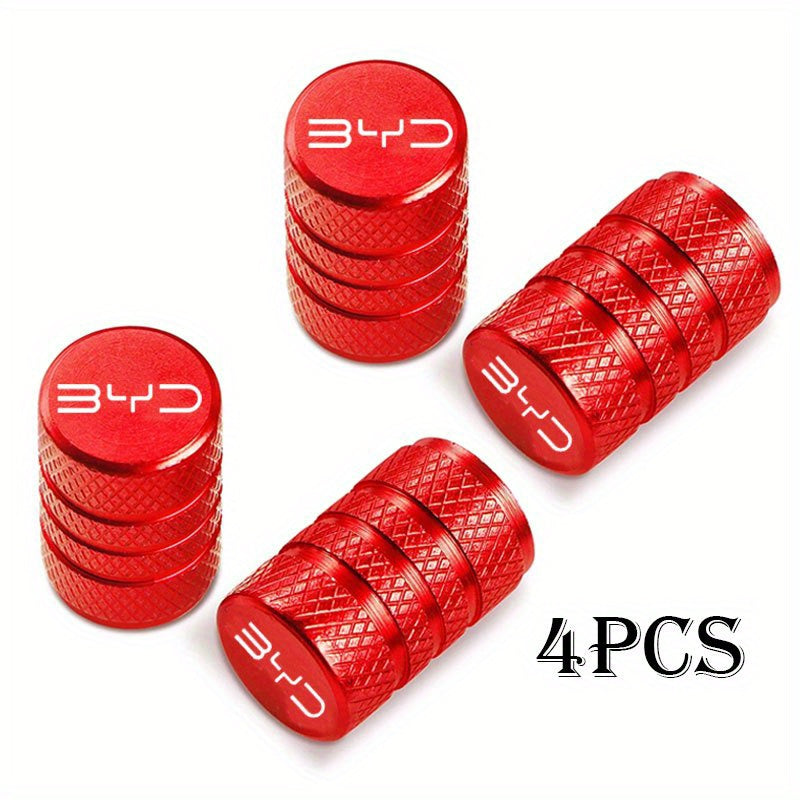 4Pcs Aluminum Valve Cap Covers Durable Dustproof Multi-Color for EV Models
