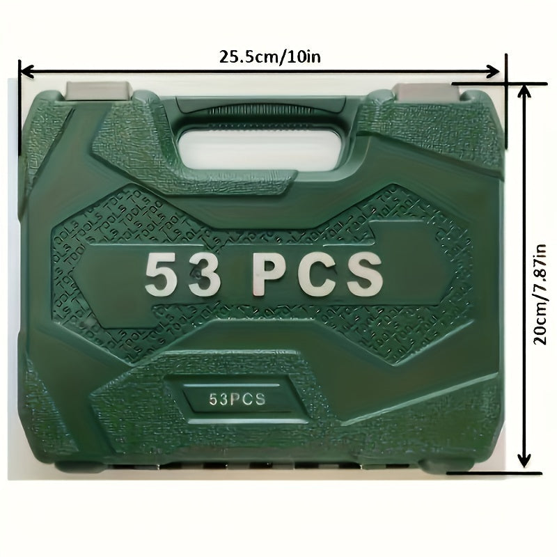 Juego de herramientas de reparación automotriz de 53 piezas para coches, motocicletas y vehículos eléctricos