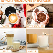 Electric 4-Inch Coffee Cup Warmer Silicone Hot Drink Mug Mat for Coffee Tea Water