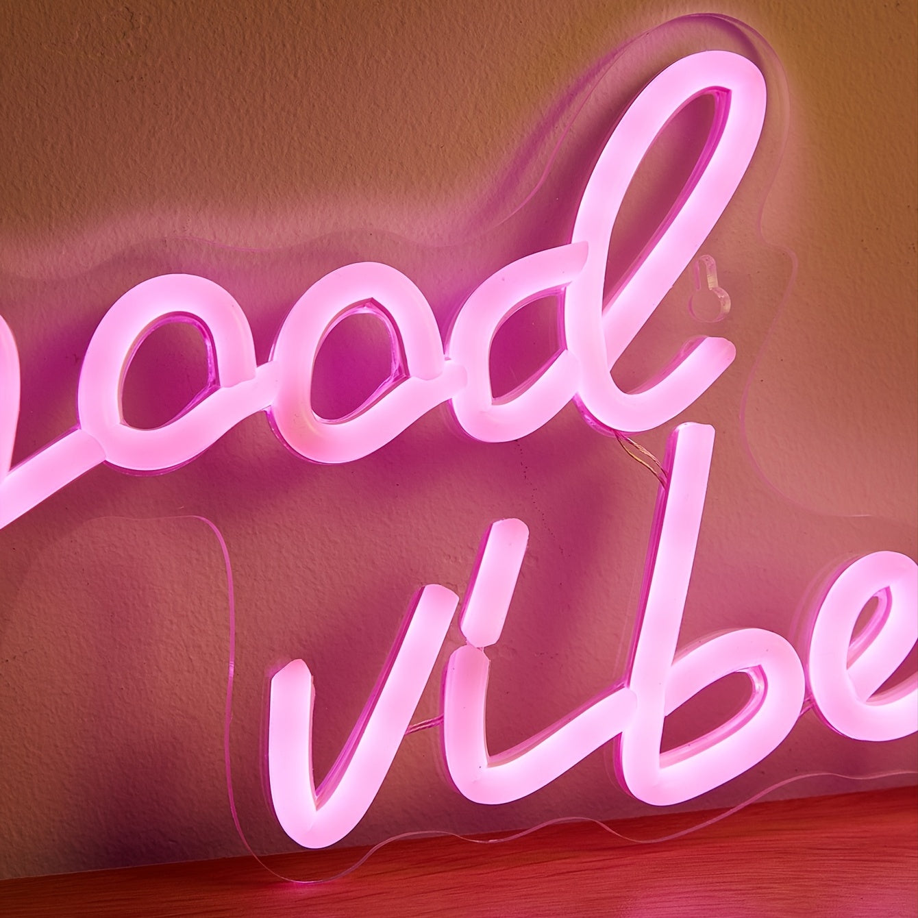 Pink Cursive LED Neon Sign USB Powered Wall Decor for Bedroom Bar Party