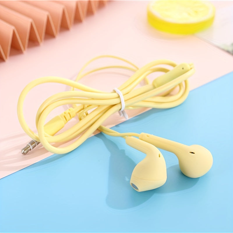 Anime-Inspired Wired Earphones with Microphone 3.5mm Jack Noise Isolation Tangle-Free Cable for Cellphones