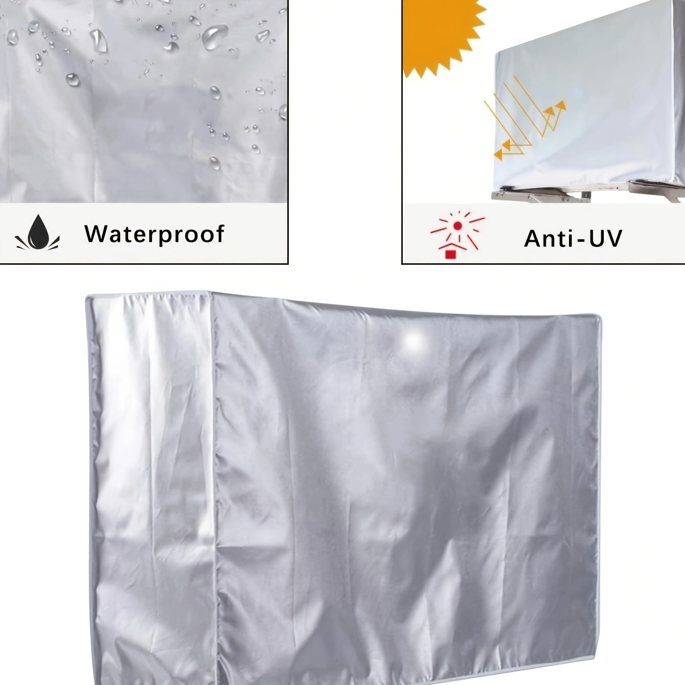 Aluminum Foil Air Conditioner Cover Portable Waterproof Dust Sun Protection