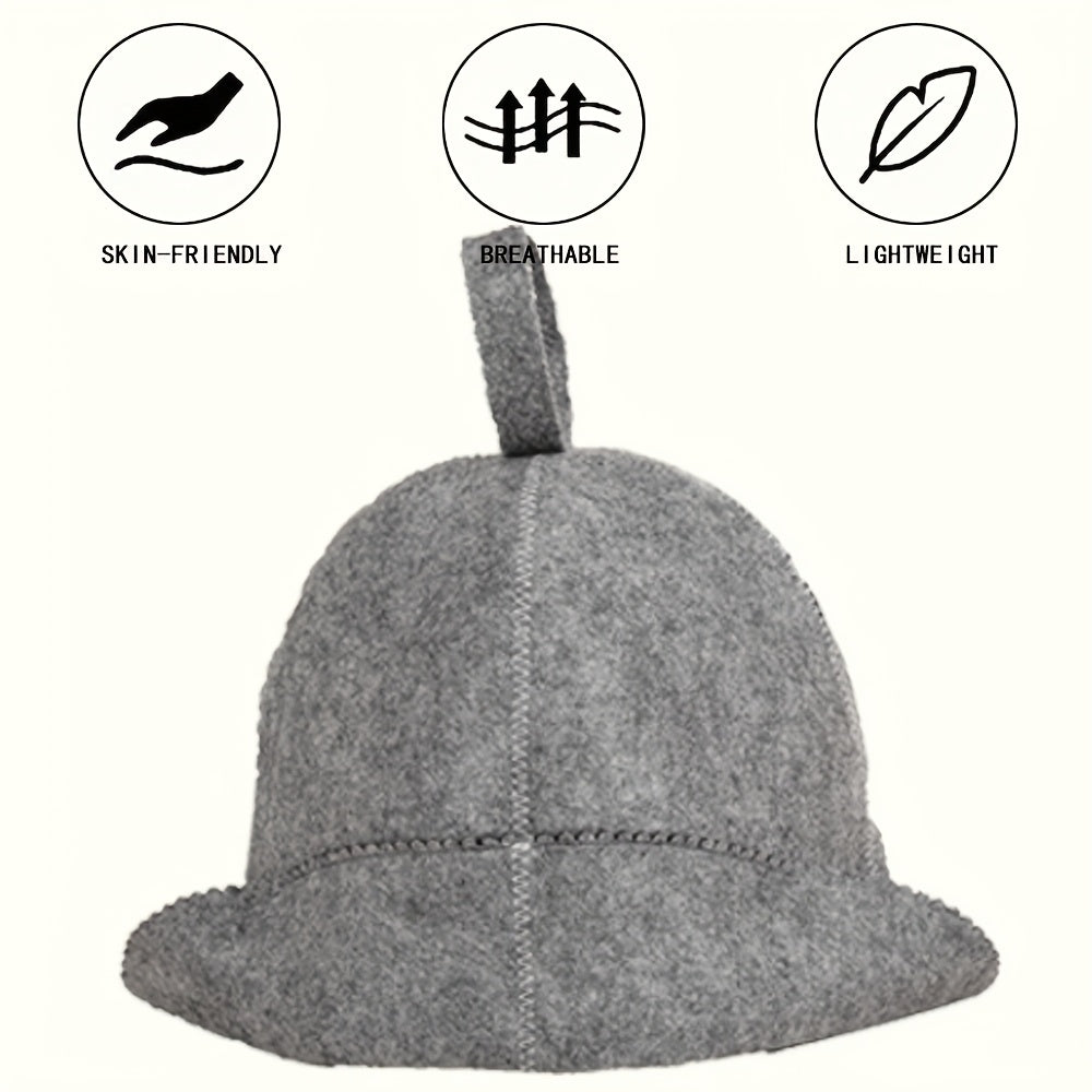 1 dona Qalin Mo'ynali Sauna Shlyapa - Sauna Foydalanish uchun Izolyatsiya Qiluvchi va Terini So'ruvchi