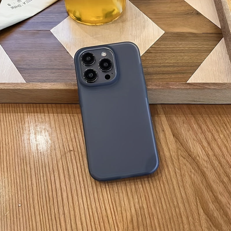 Men Women Silicone Semi-Transparent Ultra-Thin Matte Phone Case for iPhone 14 15 Pro Max Black White