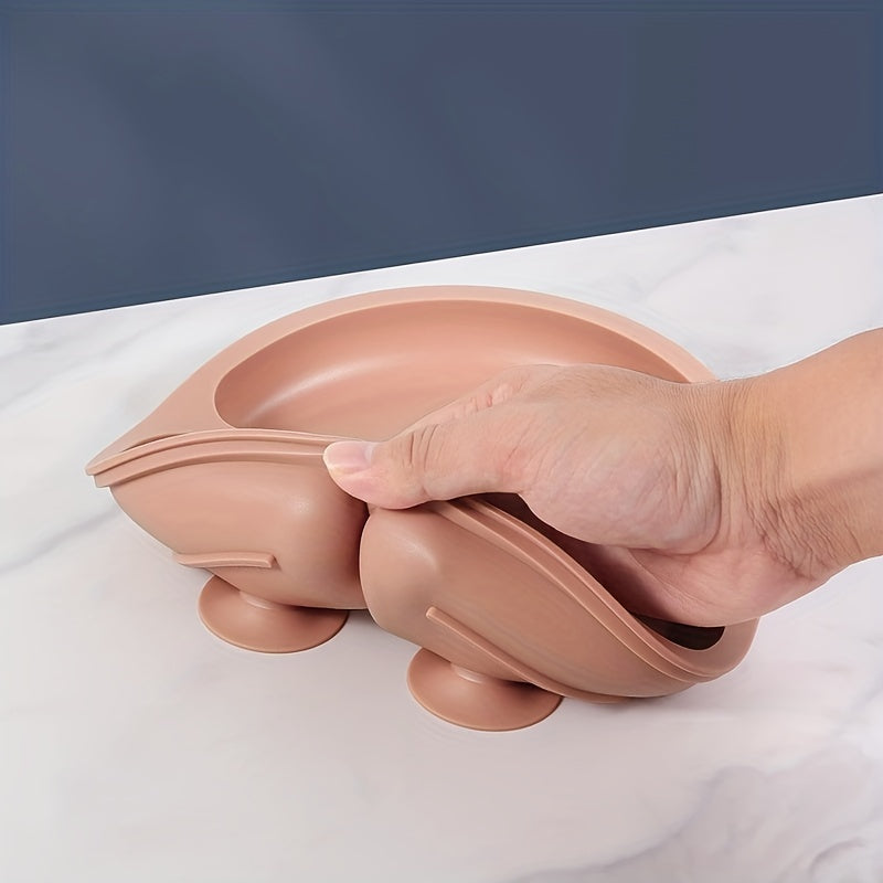 Juego de 5 utensilios para bebés para autoalimentación kit de destete con babero, cuenco, plato, cuchara