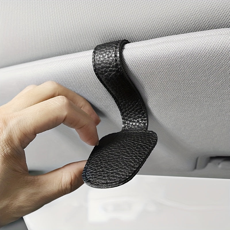 Avtomobil visorining shisha tutqich klipi PVC magnitli, tirnashoqsiz, qora, xavfsiz mos keladi