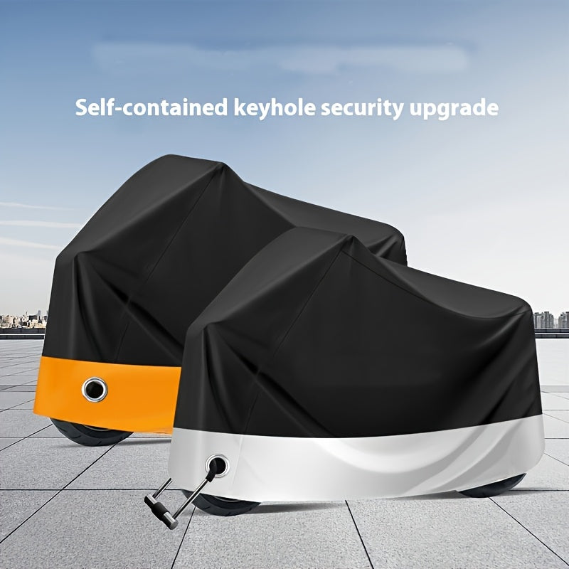 Motorcycle Cover Thick 190T Polyester Waterproof Weatherproof Safety Keyhole