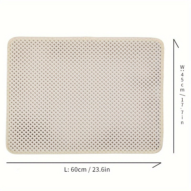 Extra Large EVA Cat Litter Mat Double-Layer Filtering Washable Leakproof Anti-Splash