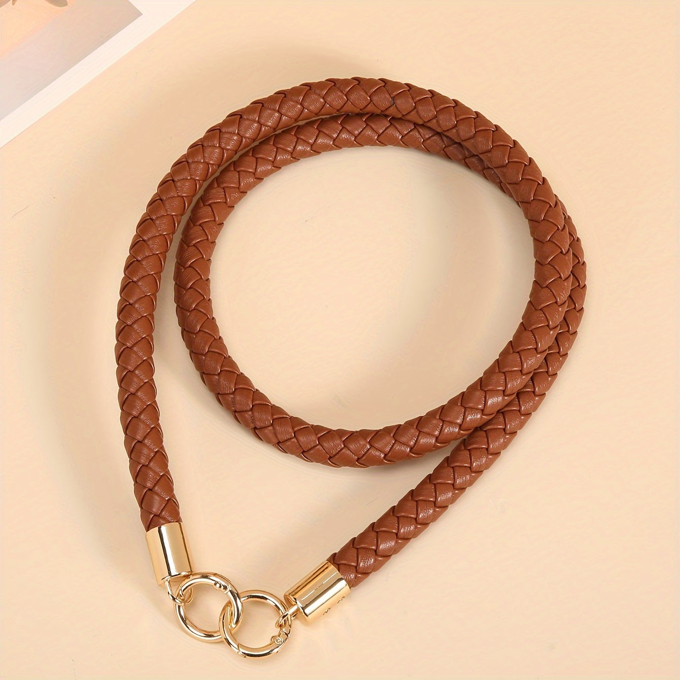 Luxury Women's PU Leather Woven Handbag with Detachable Shoulder Strap