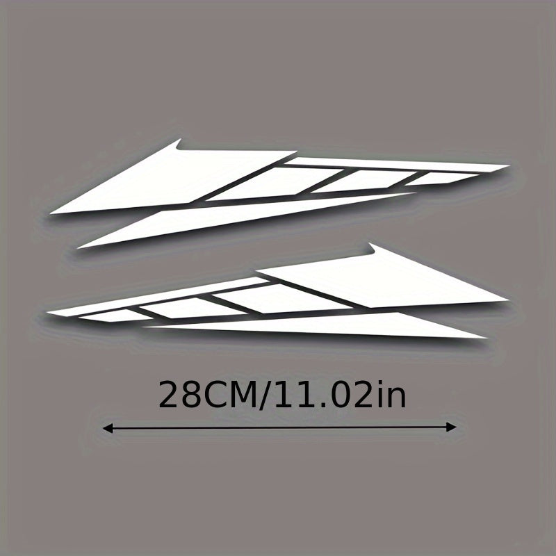 1 juft PVC reflektiv motosikl stikerlari skuterning orqa qutisi uchun bezak