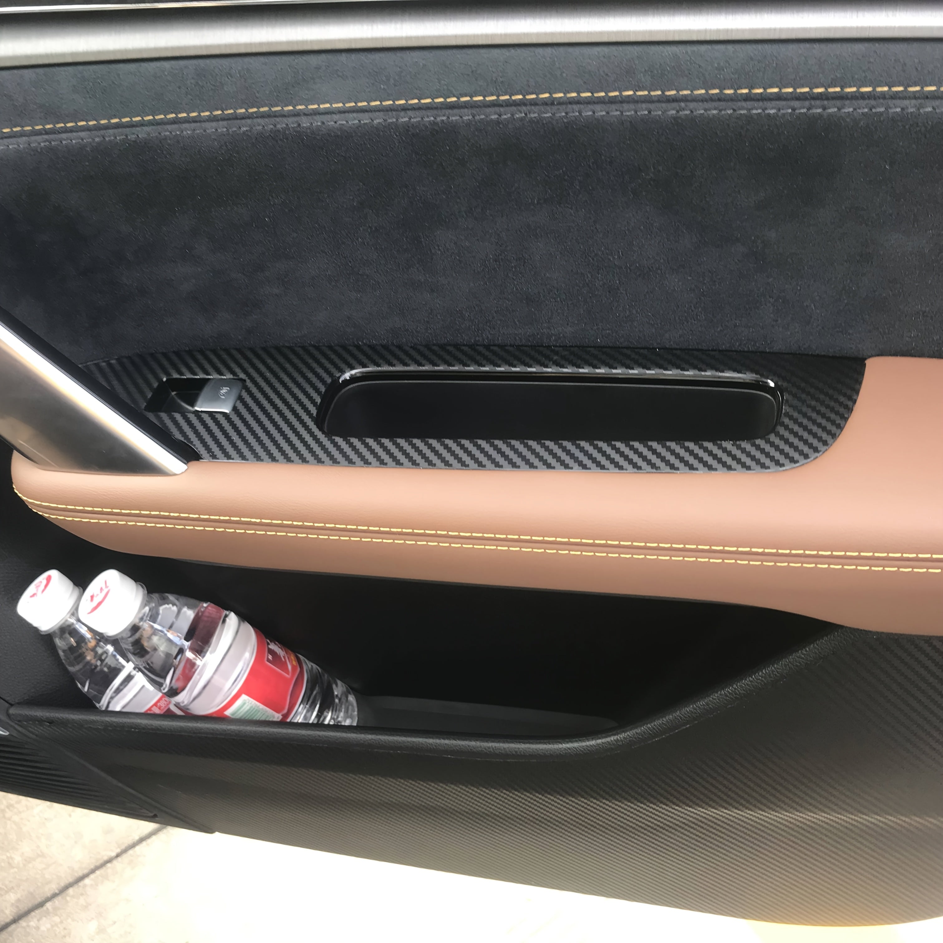 Car Interior Decals Black Vinyl for Control Panel and Door Handles