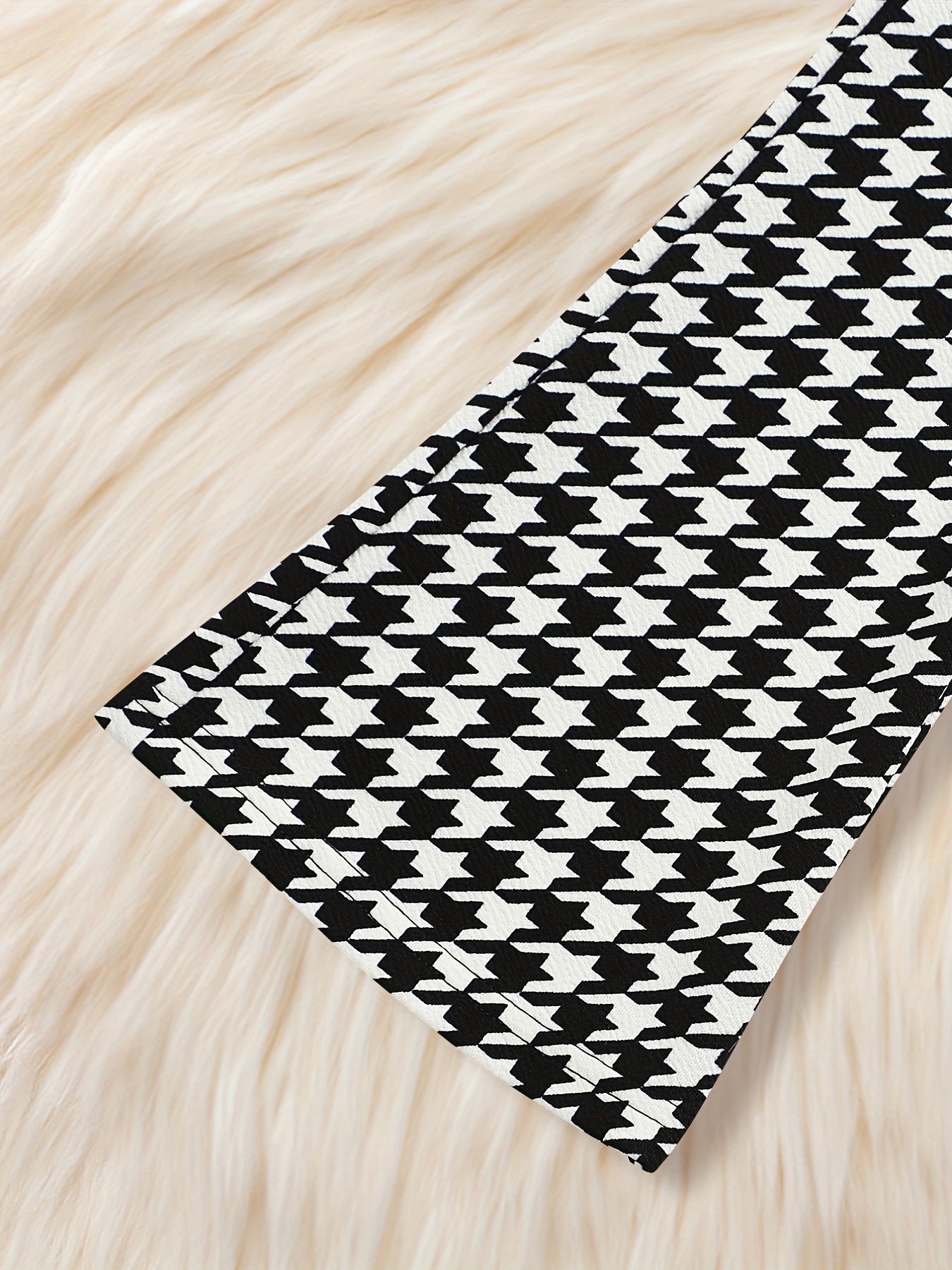 Девочки набор топа и брюк с длинным рукавом и принтом в виде сердечек и гусиной лапки для весны и осени