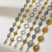 Women's Boho Style Waistband with Adjustable Chain Belt and Body Jewelry in Gold and Silver