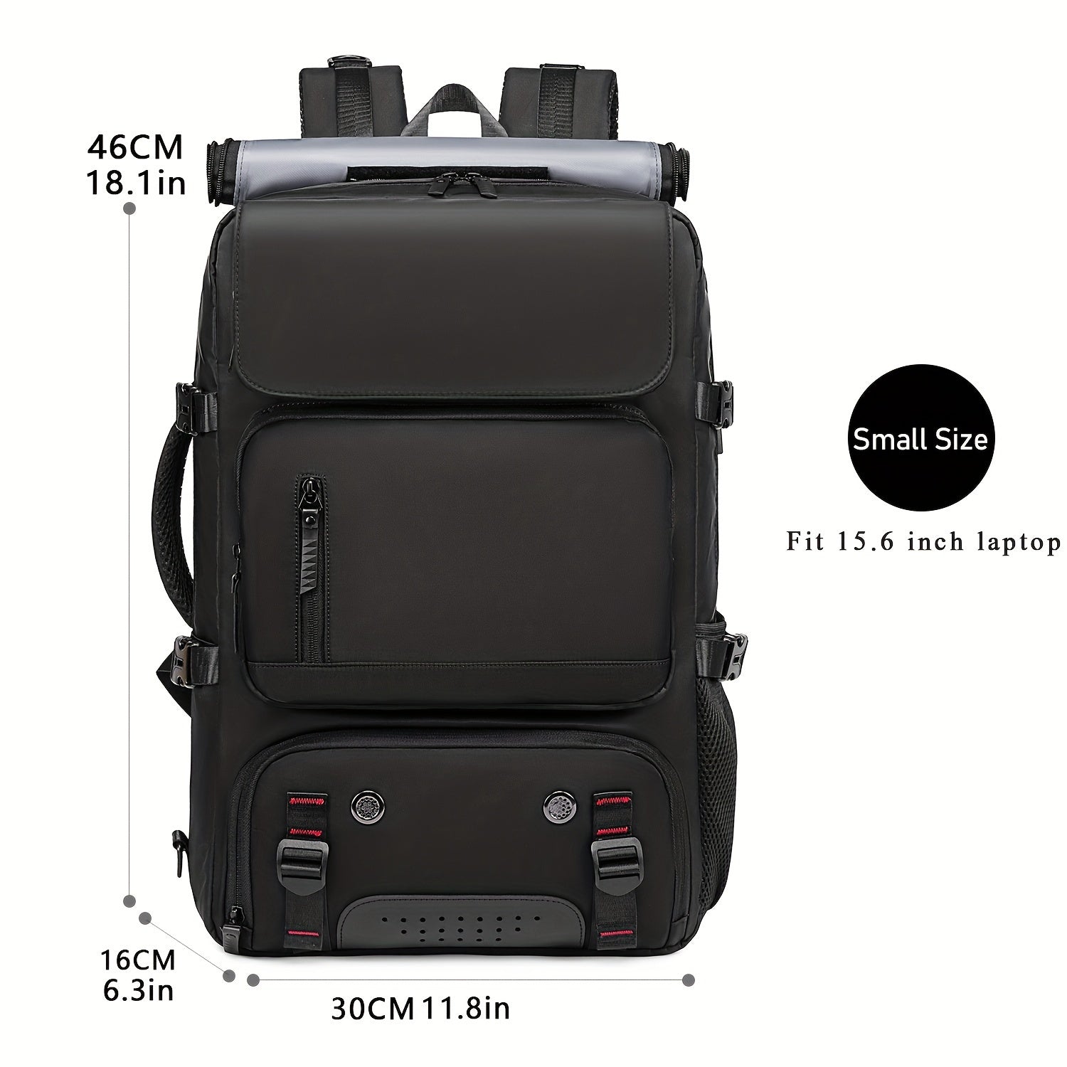 Mochila de hombro unisex de nylon con compartimento para zapatos y carga USB para viajes y desplazamientos