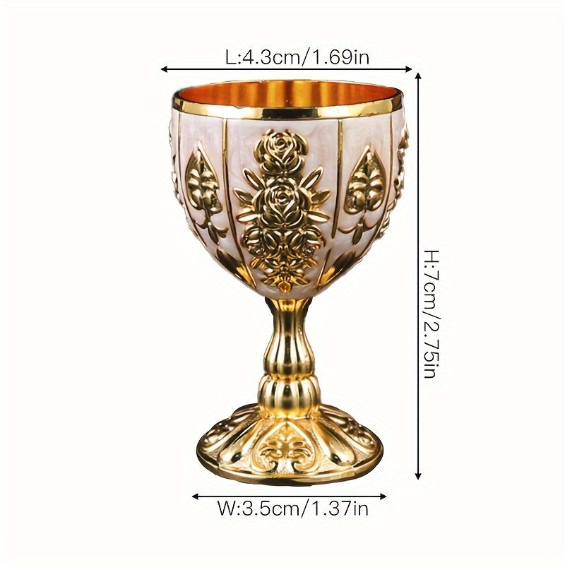 Kichik oltin vino stakani, baland oyoqli vino stakani, oltin piyola, banket vino stakani, choy suv piyolasi, muqaddas suv piyolasi, vino aksessuarlari, bezak buyumlari.