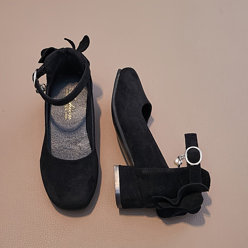 Girls' Shoes Princess Dance Trendy Small Heels PU Rubber Fall Spring All-Season