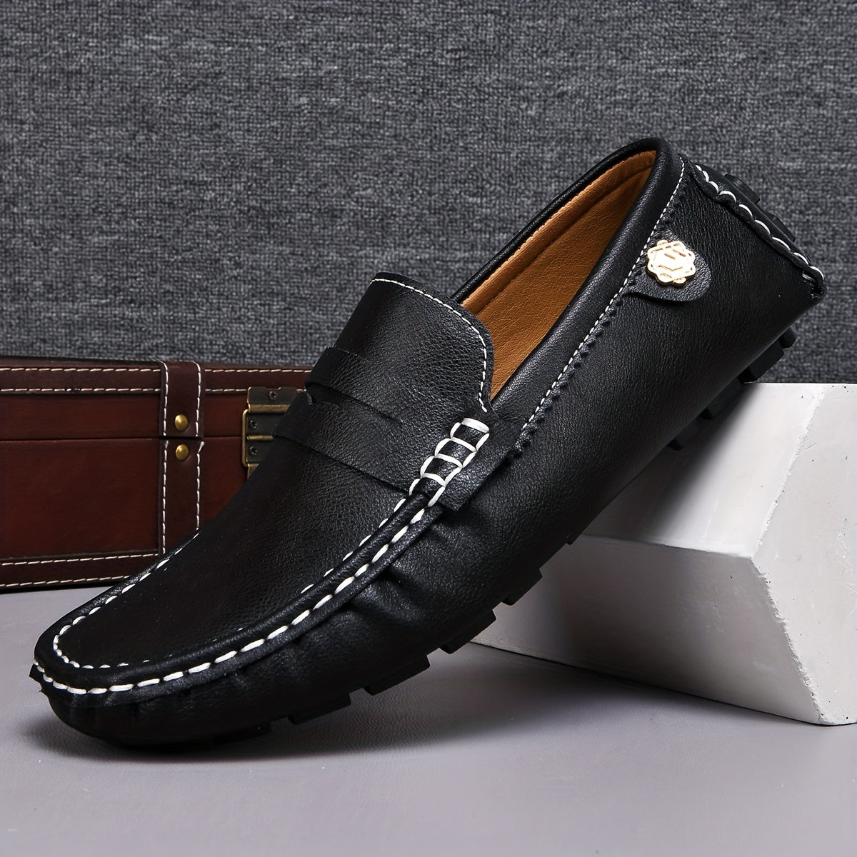 Women's Slip-On Loafers Breathable PU Upper Soft Rubber Sole Casual Driving Shoes in Multiple Colors