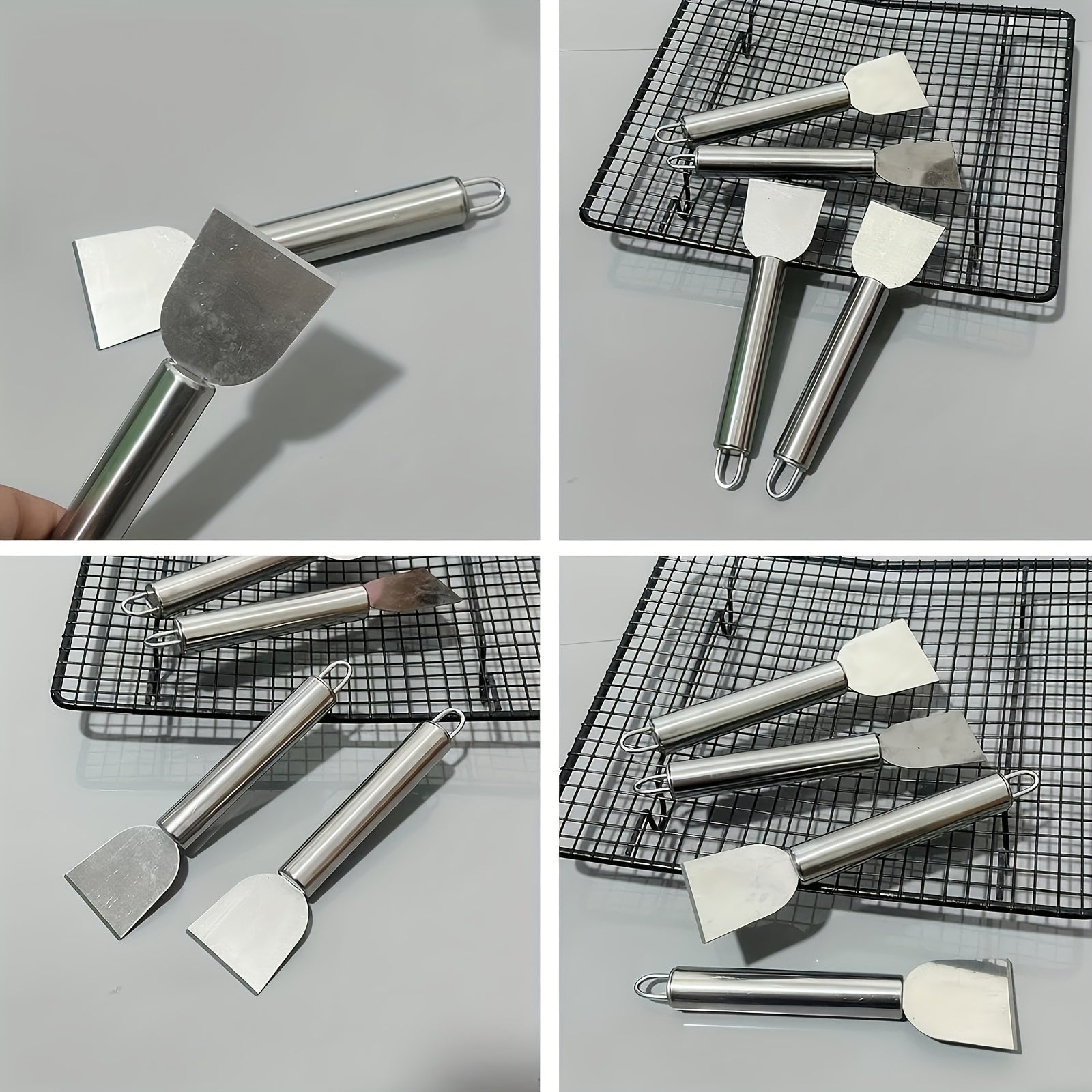 Heavy-Duty Metal Scraper Multi-Purpose Kitchen Cleaning Tool for Stubborn Stains