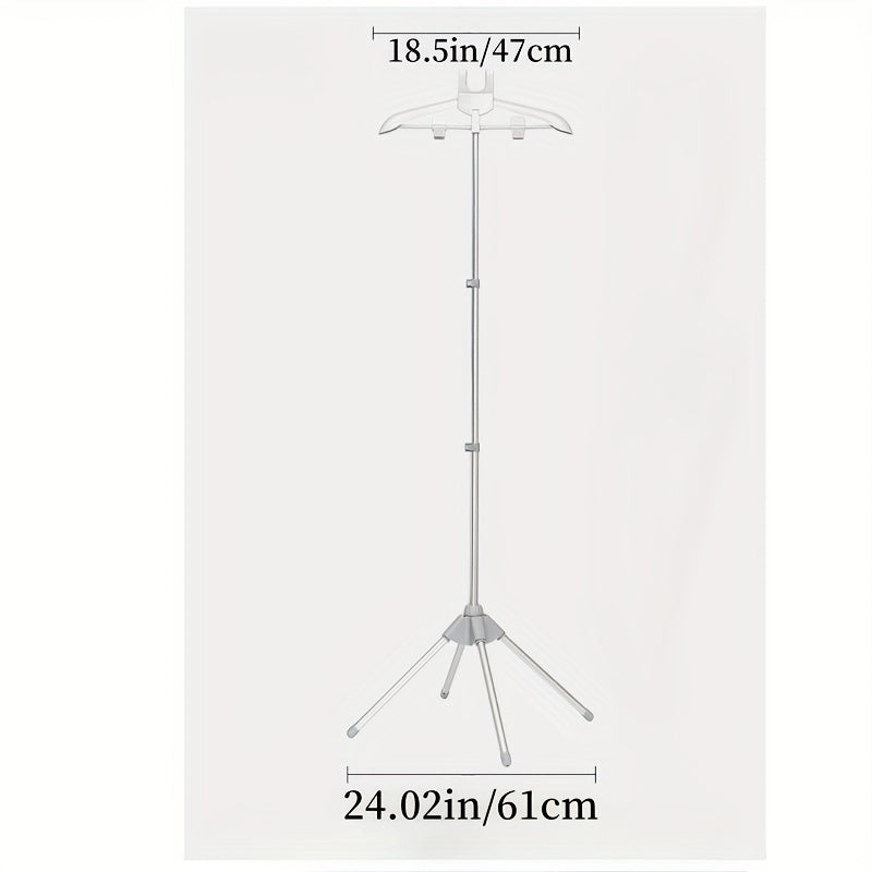 Soporte portátil para vaporizar ropa con altura ajustable y clips para planchar