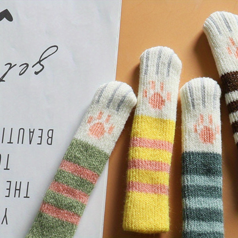 Velvet Door Handle Protector Wall Bumper Guard Anti-Collision Pad Long Knit