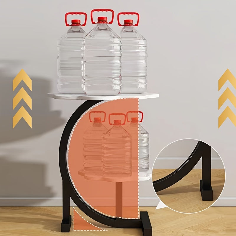 Mesa lateral en forma de pétalo de madera y metal, estilo art déco, doble capa, para sala de estar y dormitorio