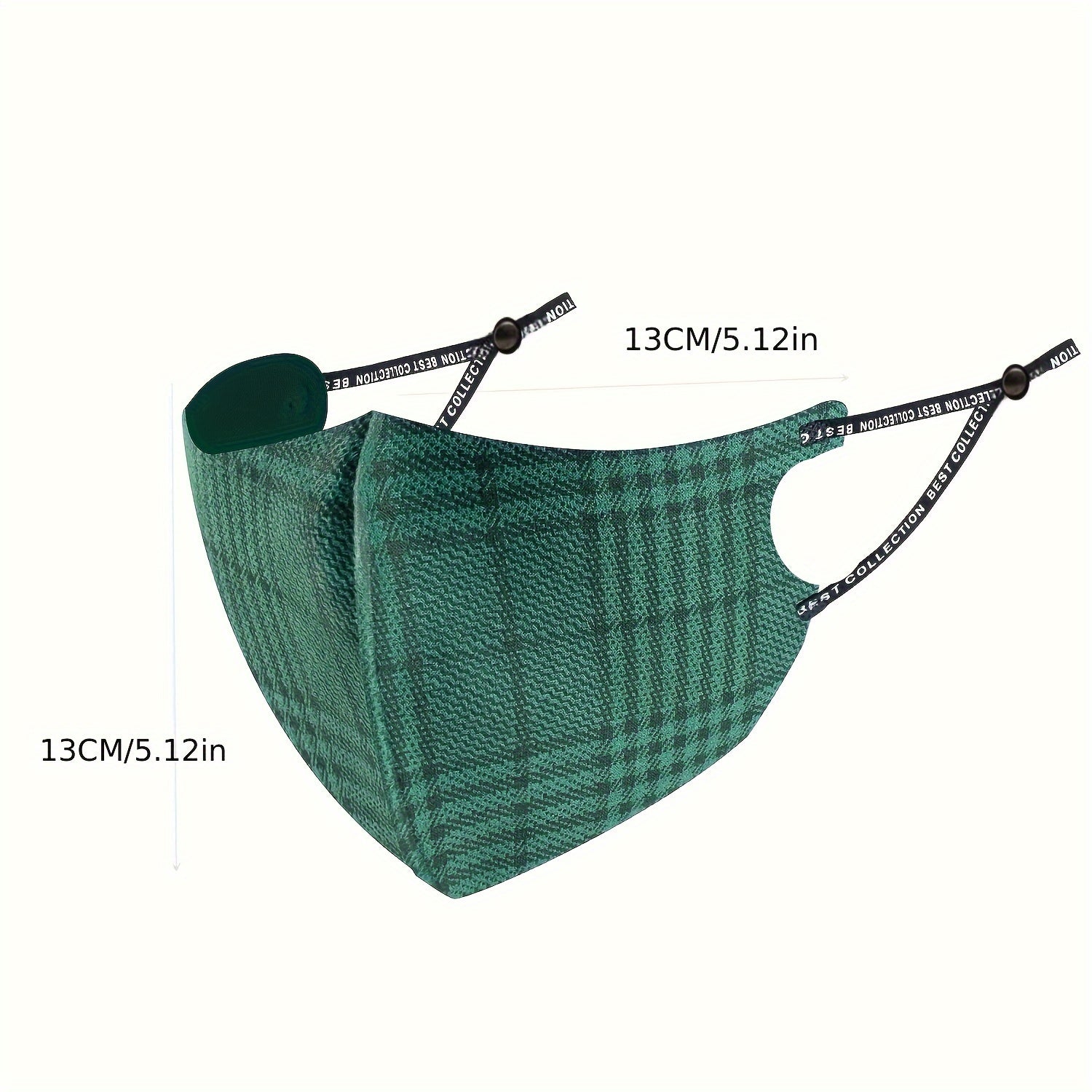 Unisex Reusable Breathable Plaid Face Mask Sun Protection for Outdoors