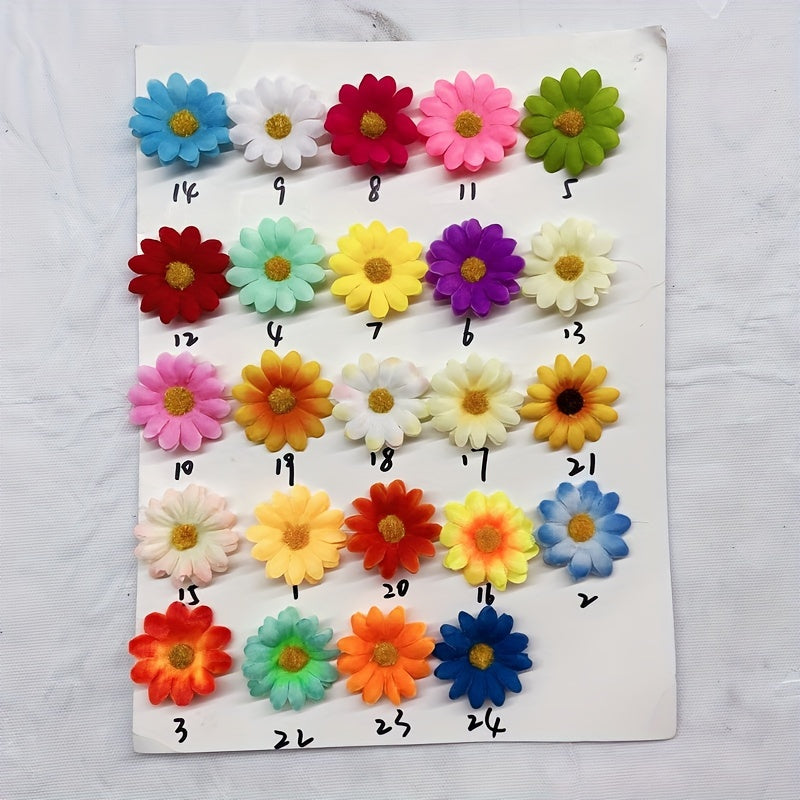 Artificial Daisy Flowers 100/200 Pieces 4cm Sunflower Heads for Decor