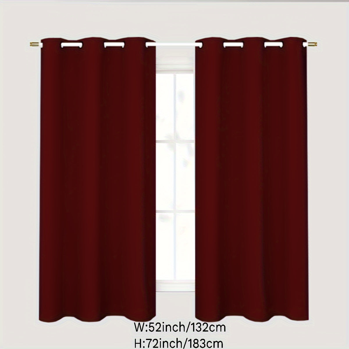 Gray Blackout Curtains for Bedroom Living Room Thermal Insulation Noise Reduction 1PC