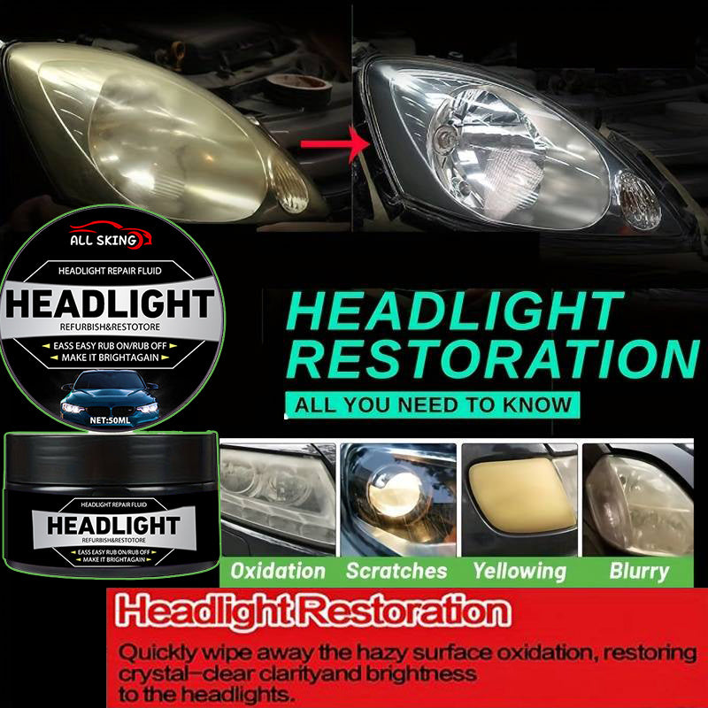 Universal Car Light Repair Kit - Light Polish, Oxidation Remover