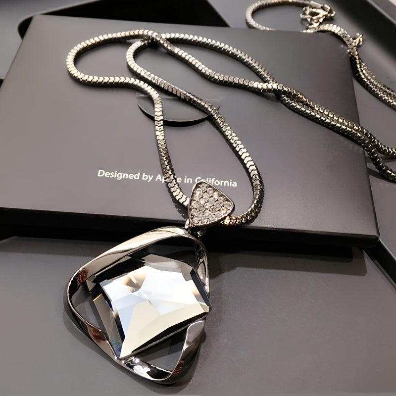 Korean Style Zinc Alloy Sweater Chain Necklace for Women Autumn Winter Vintage Sexy Jewelry