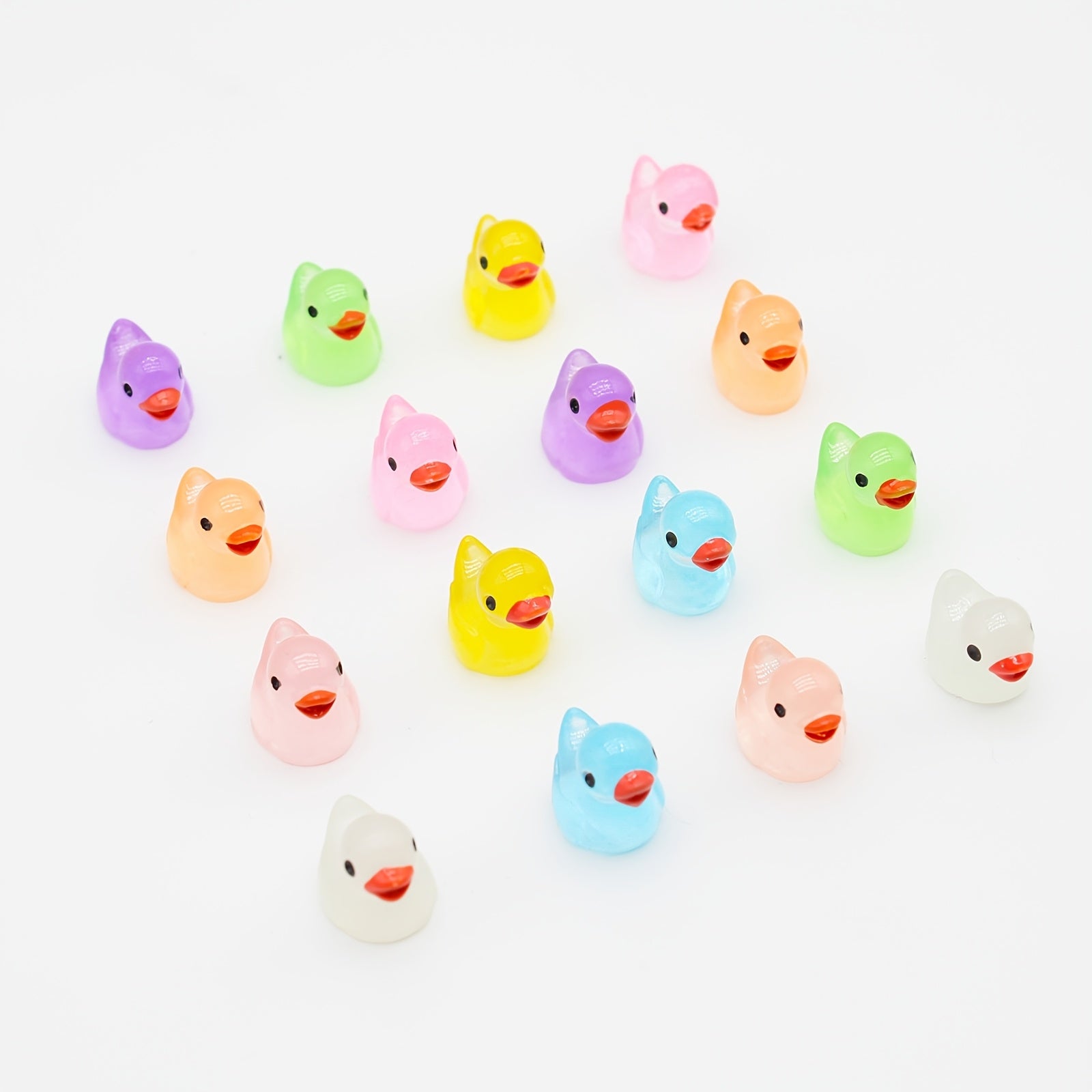 Kids Duck Shoe Charms 16-Piece Glow-in-The-Dark Summer Accessories