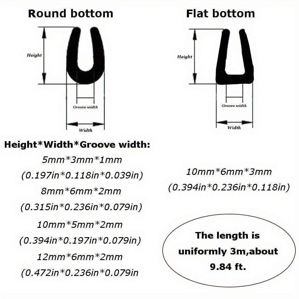Черный резиновый защитный бортик для дверных краев в форме U, 299,92 см, защита от царапин для автомобилей