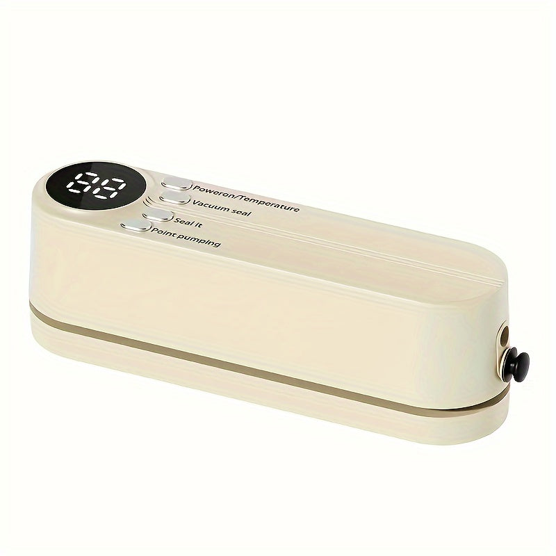Wireless Vacuum Sealer Machine with LCD Display USB Rechargeable 1200mAh Battery