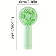Rechargeable Handheld Fan with 5 Adjustable Speeds Compact Portable for Travel Outdoor Use Purple