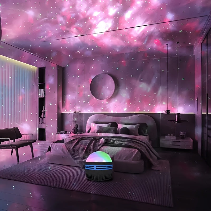 Home Projector with Remote USB Powered Safe Voltage for Bedroom Game Room and Parties