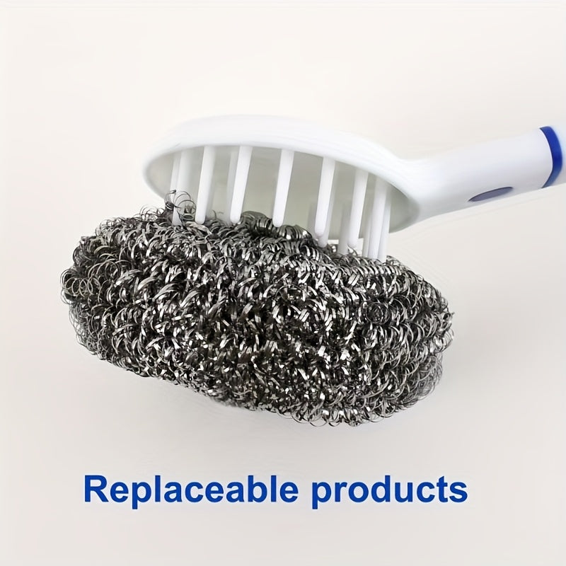 Kitchen Cleaning Tools Set Stainless Steel Reusable Handle 3 Wire Balls Scrubbing