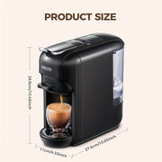 5-In-1 Capsule Coffee Maker Fully Automatic with Ground Coffee for Home Office