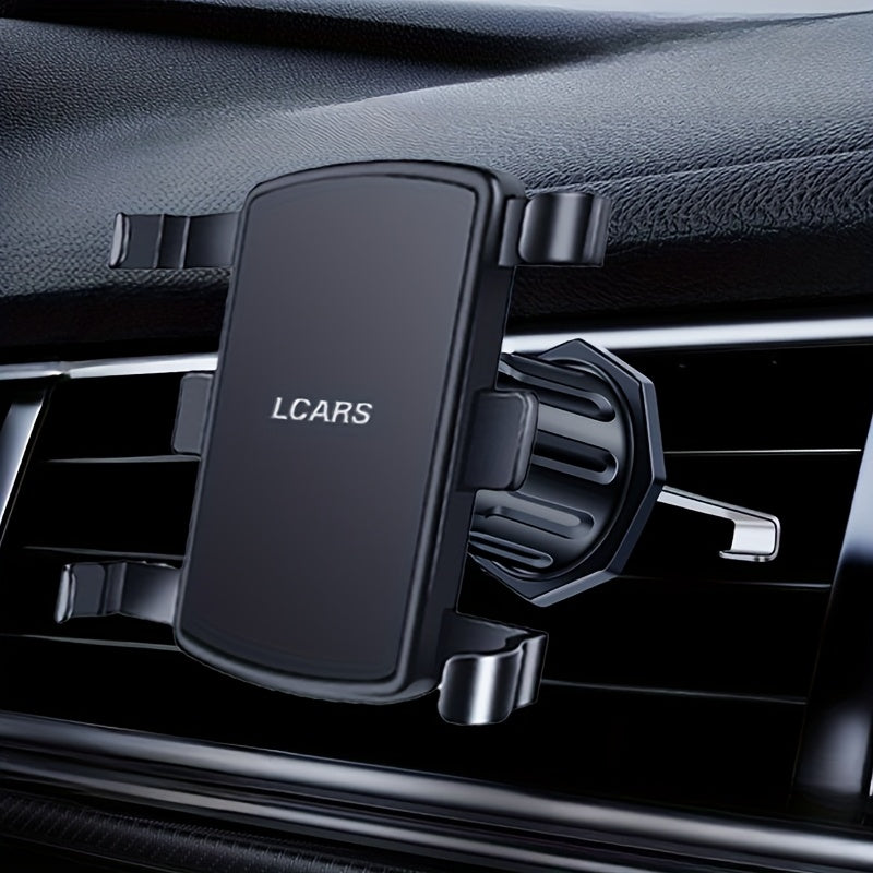 Avtomobil ventilyatsiya telefoni uchun tutqich, aylanishi mumkin metall tokchali tutqich, konditsioner chiqishi uchun