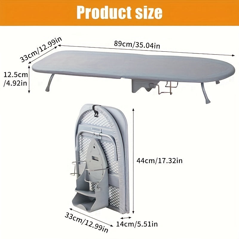 Foldable Ironing Board with High Heat Resistance and Spacious Storage