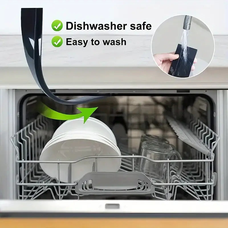 Silicone Stove Counter Gap Covers 2 Pieces Heat-Resistant Anti-Slip Kitchen Accessories