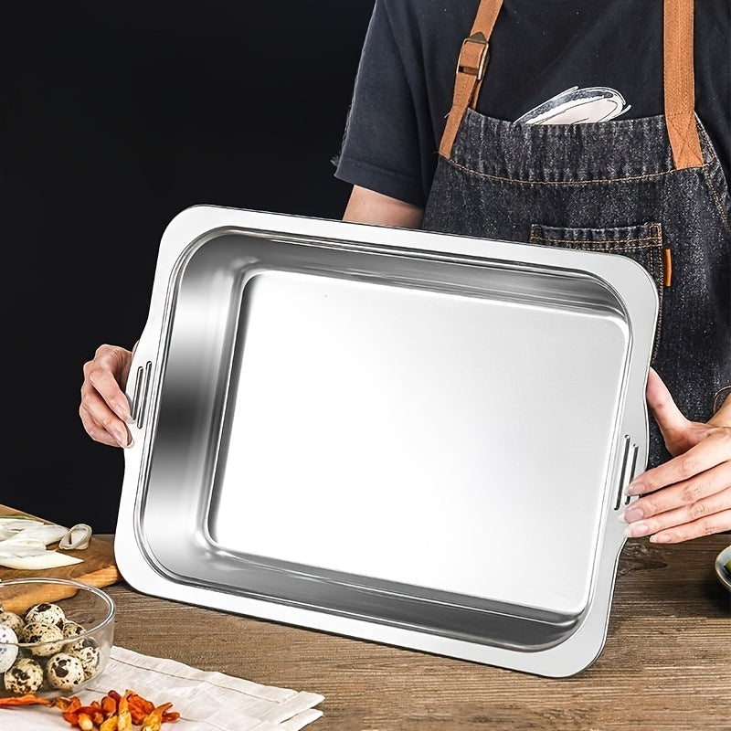 Katta rostlangan po'latdan yasalgan havo frayeri uchun plastinka, shisha qopqog' bilan, grill baliq, dengiz mahsulotlari va qovurilgan taomlar uchun