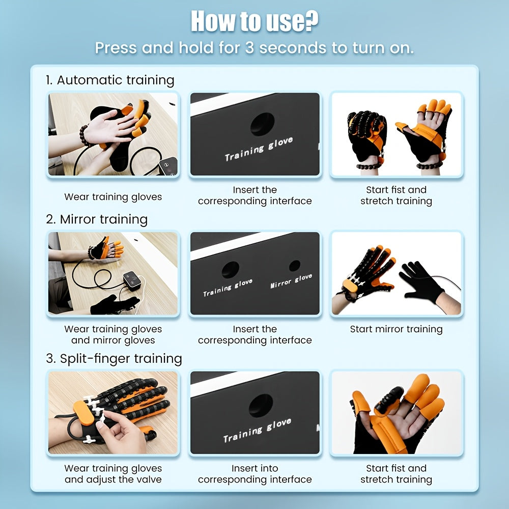 Auto Hand Training Robot Gloves for Finger Exercise USB Plug-in Hand Exercise Equipment