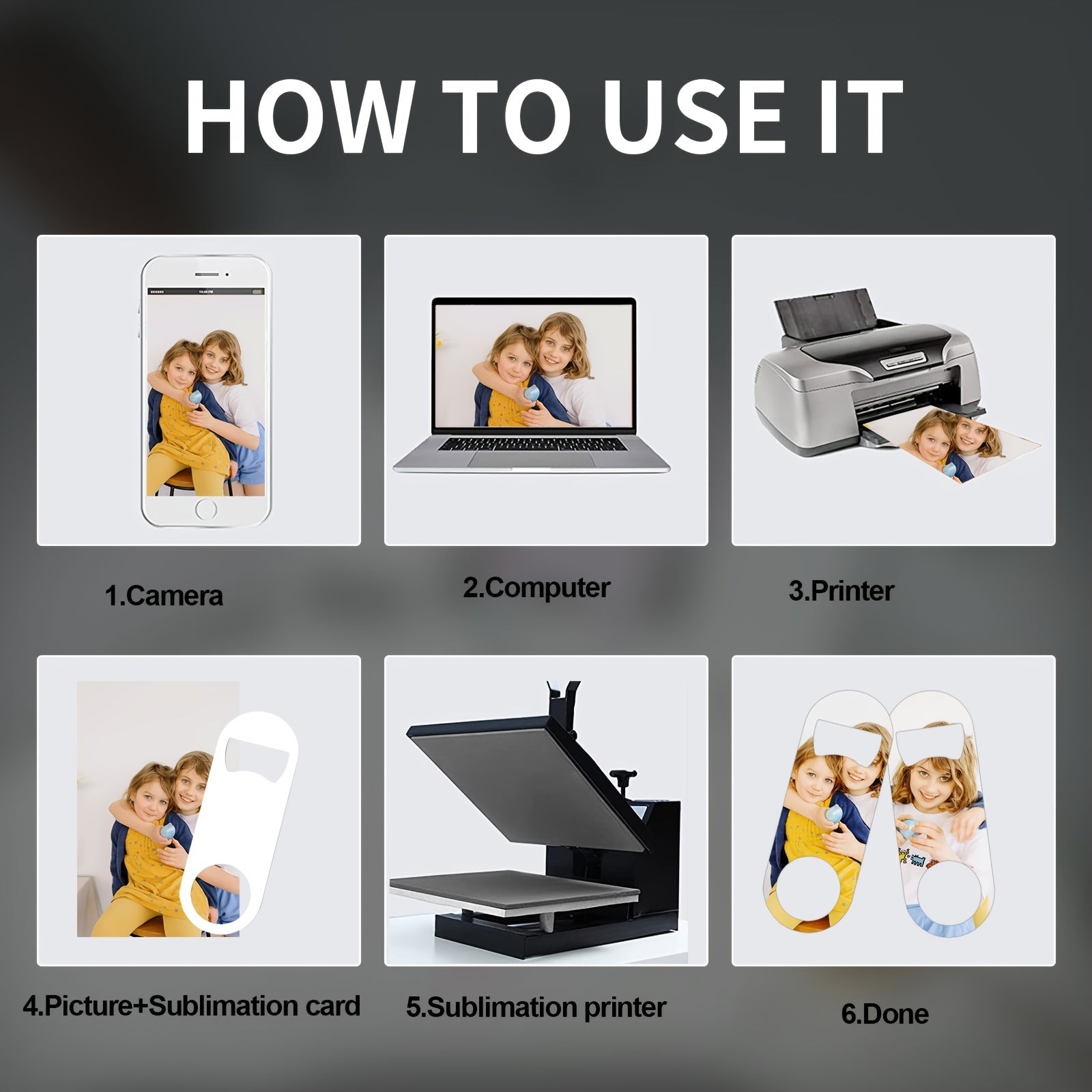 Stainless Steel Bottle Opener Customizable Bar Gift Durable Sublimation Blank