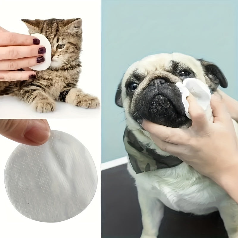 200pcs Pet Eye Wipes for Cats Tear Stain Remover Eye Health Protector Polyester