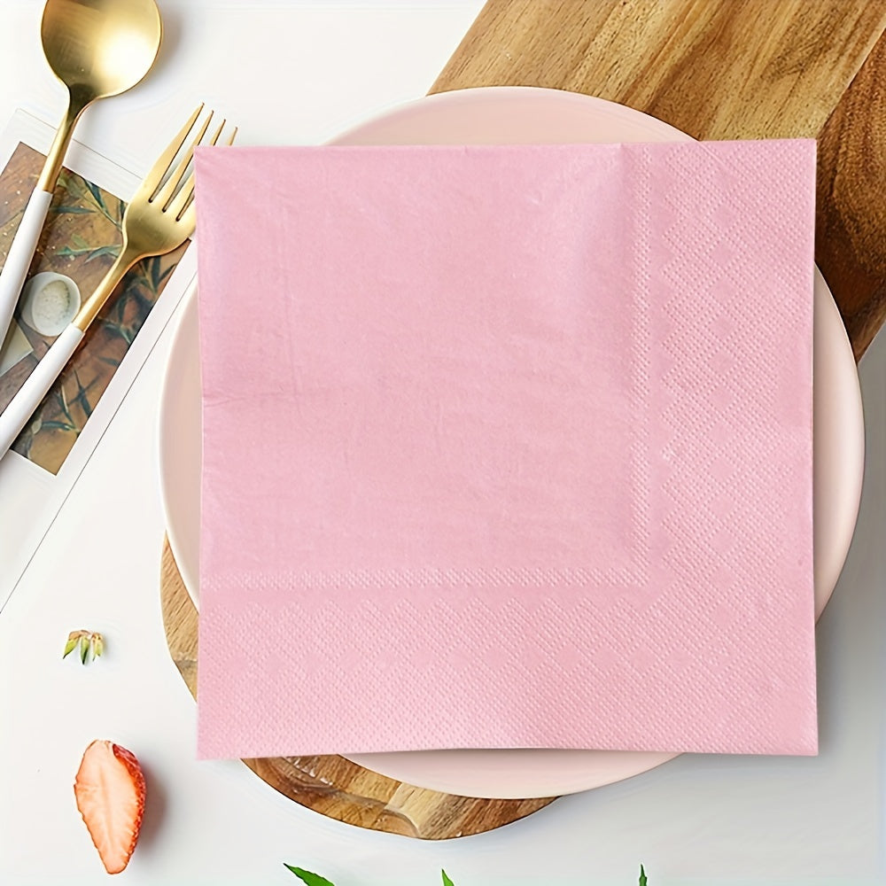 Bir martalik pushti qog'oz joy matritsasi, to'rtburchak, 33 sm, to'ylar, partiyalar, tug'ilgan kunlar uchun, 20 ta paket