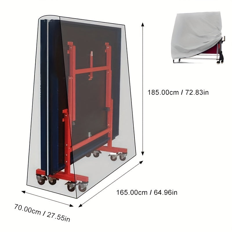 Black Polyester Patio Furniture Cover 165x71x185 cm All-Season Non-Waterproof