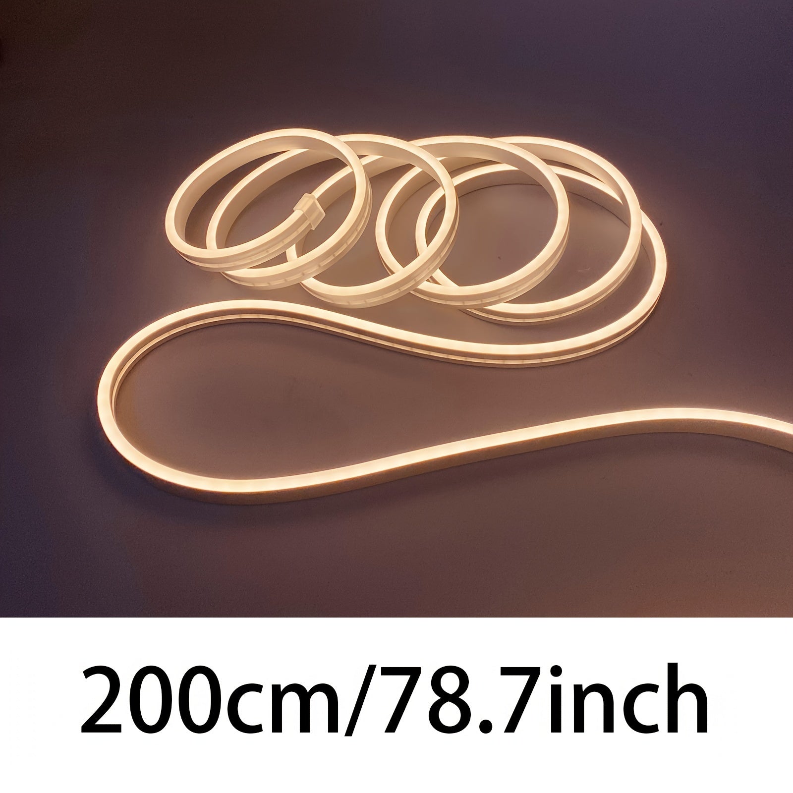 USB Neon Light Strip Dimmable Warm White Touch Control for Home Decor and Ambiance