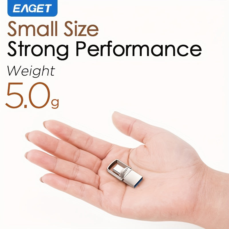 EAGET Yuqori Tezlikdagi Mini USB-C Flesh Drayv - 32GB/64GB/128GB, Turli qurilmalar uchun Ikki OTG va USB Type-C Xotira Stick.